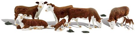 Woodland Hereford Cows O Scale Model Railroad Figure #a2767