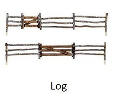 Woodland HO Log Fence Woodland HO Log Fence