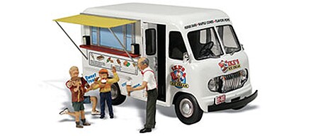 Woodland Scenics HO Ike's Ice Cream Truck, Off White