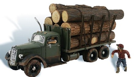 Woodland Tim Burr Logging Autoscene HO Scale Model Railroad Figure #as5553