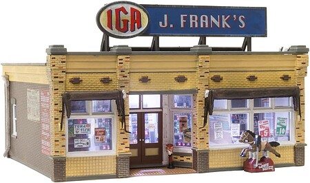 Woodland J. Franks Grocery N Scale Model Railroad Building #br4941