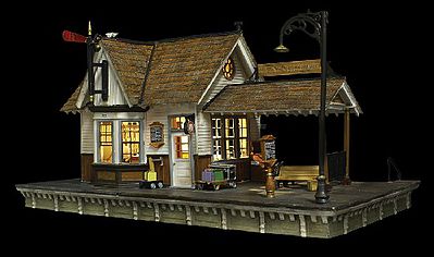 Woodland The Depot Built-N-Ready N Scale Model Railroad Building #br4942