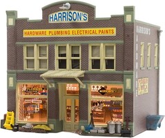 Woodland Built & Ready Harrisons Hardware HO Scale Model Railroad Building #br5022