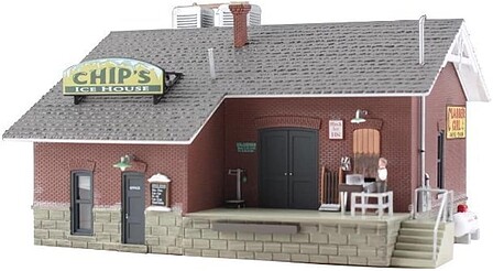 Woodland Chips Ice House HO Scale Model Railroad Building #br5028