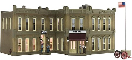 Woodland Municipal Building HO Scale Model Railroad Building #br5030