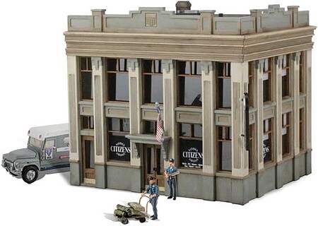 Woodland Citizens Savings & Loan HO Scale Model Railroad Building #br5033