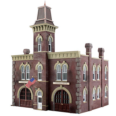 Woodland Firehouse HO Scale Model Railroad Building #br5034