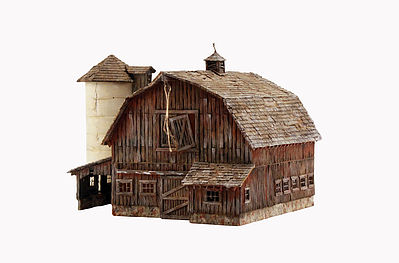 Woodland Old Weathered Barn Built & Ready HO Scale Model Railroad Building #br5038