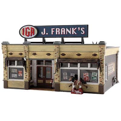 Woodland J. Franks Grocery HO Scale Model Railroad Building #br5050