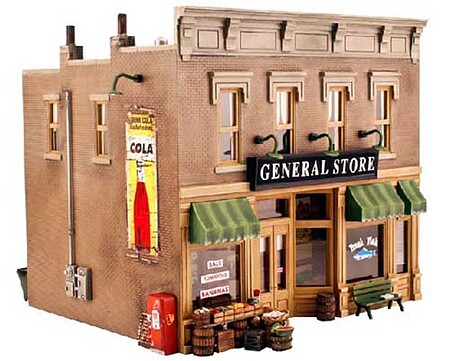 Woodland Built-N-Ready Lubeners 2-Story General Store O Scale Model Railroad Building #br5841