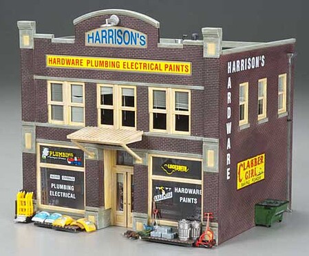 Woodland Harrisons Hardware Built Ready O Scale Model Railroad Building #br5842