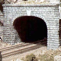 Woodland Cut Stone Double Portals (2) N Scale Model Railroad Tunnel #c1157