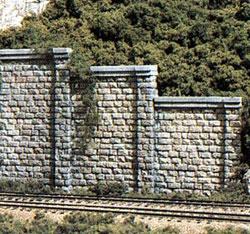 Woodland Cut Stone Retaining Walls (6) N Scale Model Railroad Miscellaneous Scenery #c1159
