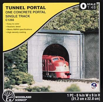 Woodland Scenics HO Scale Single-Track Tunnel Portal Concrete 