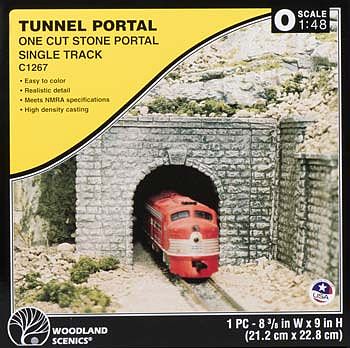 Woodland Tunnel Portal Cut Stone O Scale Model Railroad Tunnel #c1267
