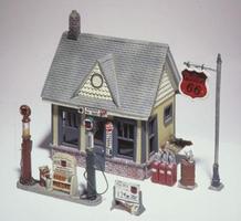 Woodland Scenic Detail Gas Station Kit HO Scale Model Railroad Building #d223
