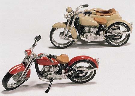 Woodland Motorcycles & Sidecar Kit HO Scale Model Railroad Vehicle #d228