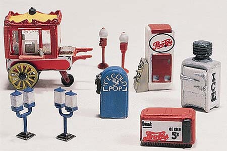 Woodland Scenic Detail Kit Vending Machines (8) HO Scale Model Railroad Building Accessory #d230