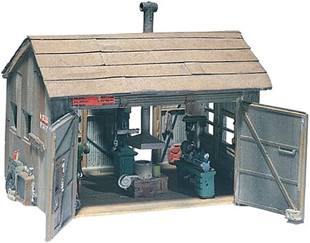 Woodland Tucker Brothers Machine Shop HO Scale HO Scale Model Railroad Building #d240