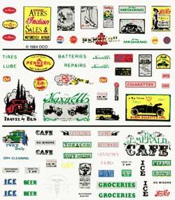 Woodland Dry Transfer Series One Signs & Posters Model Railroad Decal #d245