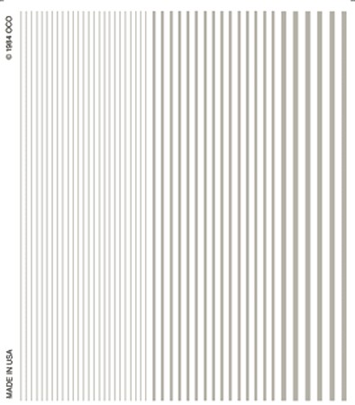 Woodland White Stripes 1/64 - 3/16 Model Railroad Decal #dt514