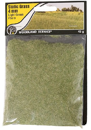 Woodland Static Grass, Light Green 4mm