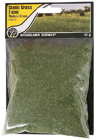Woodland Static Grass, Medium Green 7mm