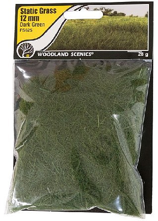 Woodland Static Grass, Dark Green 12mm