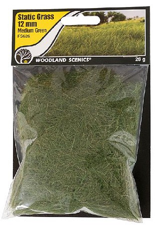 Woodland Static Grass, Medium Green 12mm
