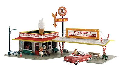 Woodland Pre Fab Ds Diner N Scale N Scale Model Railroad Building #pf5208