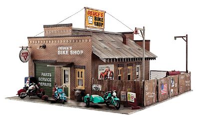 Woodland Deuces Bike Shop O Scale O Scale Model Railroad Building #pf5895