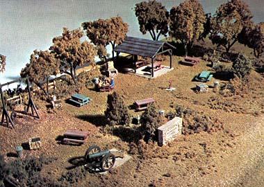 Woodland Memorial Park HO Scale Complete Scene Kit HO Scale Model Railroad Building #s132