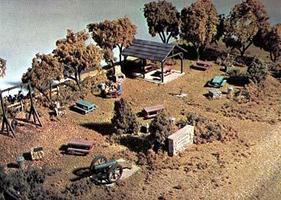 Memorial Park HO Scale Complete Scene Kit HO Scale Model Railroad Building #s132