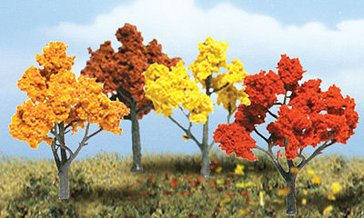 HO Train Woodland Scenics 14 Ready Made Deciduous Trees Fall Colors Tr1577 for sale online 
