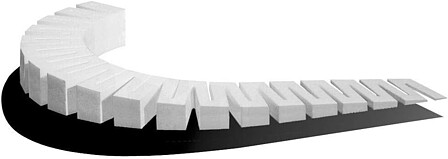 Woodland 3% Incline Starter 2.5 x 2 Each (6) Model Railroad Foam #st1415