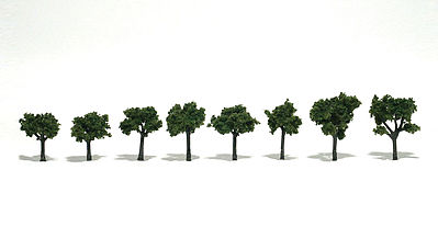 Woodland Scenic Accents Assembled Tree Med Green .75 -1.25 (8) Model Railroad Tree #tr1501