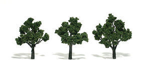 Woodland Scenic Accents Assembled Tree Medium Green 3''-4'' (3) Model Railroad Tree #tr1507