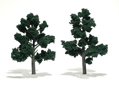 Woodland Scenic Accents Assembled Tree Dark Green 5-6 (2) Model Railroad Tree #tr1514
