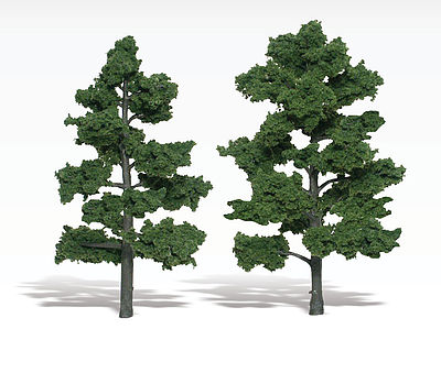 Woodland Scenic Accents Assembled Tree Medium Green 6-7 (2) Model Railroad Tree #tr1516