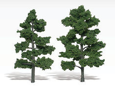 Woodland Scenic Accents Assembled Tree Medium Green 6''-7'' (2) Model Railroad Tree #tr1516
