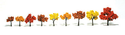 Woodland Scenic Accents Assembled Tree Fall Mix 1-1/4 - 3 (9) Model Railroad Tree #tr1540