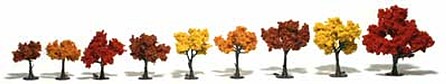 Woodland Scenic Accents Assembled Tree Fall Mix 1-1/4 - 3 (9) Model Railroad Tree #tr1540