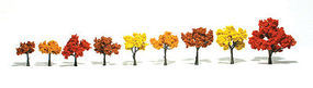 Woodland Scenic Accents Assembled Tree Fall Mix 1-1/4'' 3'' (9) Model Railroad Tree #tr1540