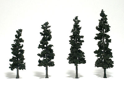 Woodland Scenic Accents Assembled Conifer Pine Green 4-6 (4) Model Railroad Tree #tr1561