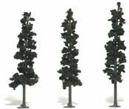 Woodland Scenic Accents Assembled Conifer Pine Green 7-8 (3) Model Railroad Tree #tr1563