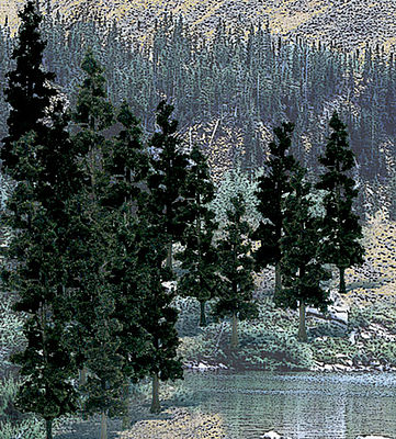 Woodland Ready Made Trees Value Pack Conifer Pine Trees 4-6 (24) Model Railroad Tree #tr1581