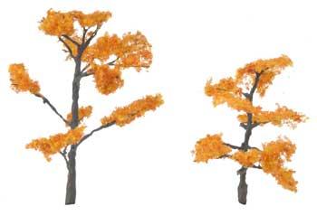 Woodland Premium Trees 3-1/2 & 2-5/8 Fall Maple (2) Model Railroad Tree #tr1604