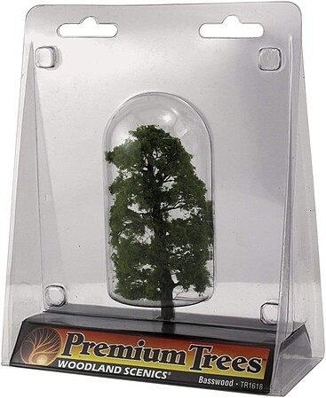 Woodland Premium Trees- 4-1/2 Basswood (1) Model Railroad Tree #tr1618