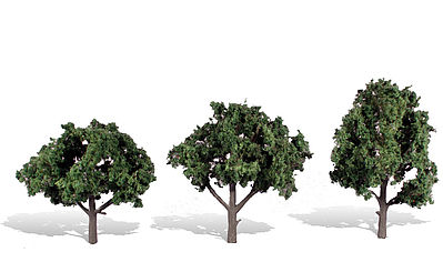 Woodland Cool Shade Trees 4 - 5 (3) Model Railroad Mold Accessory #tr3511
