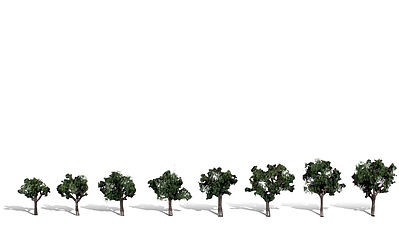 Woodland Cool Shade Trees 3/4 - 1 1/4 (8) Model Railroad Trees #tr3547